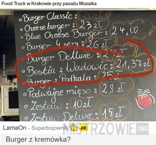 Food Truck w Krakowie przy pasażu Mozaika –  