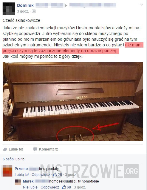 Problem z pianinem