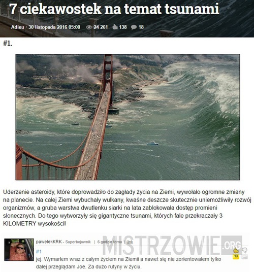 7 ciekawostek na temat tsunami