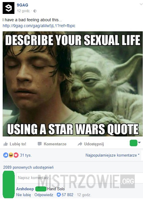 Życie seksualne wg Gwiezdnych Wojen