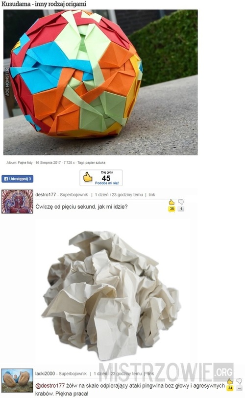 Kusudama - inny rodzaj origami