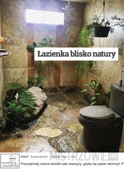 Łazienka blisko natury