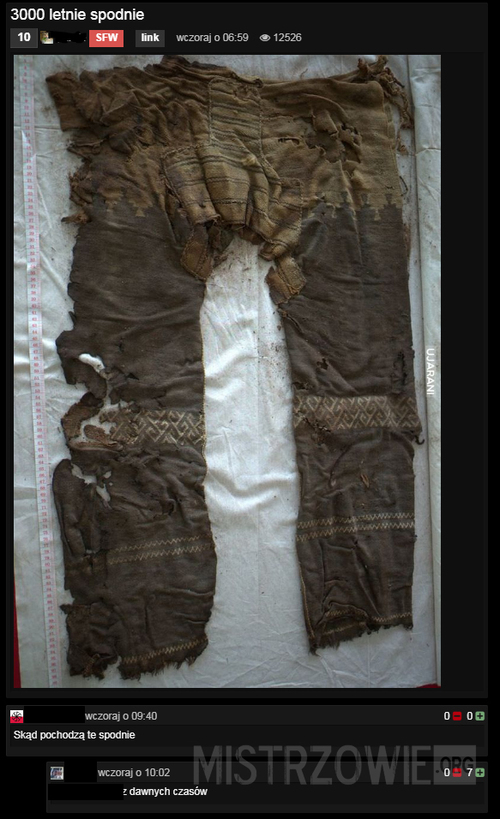 300-letnie spodnie