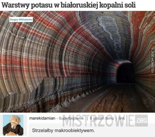 Warstwy potasu w białoruskiej kopalni soli