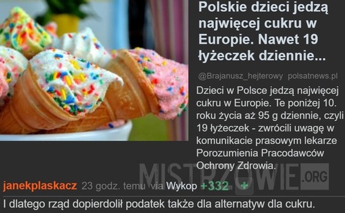 Polskie dzieci jedzą najwięcej cukru w Europie
