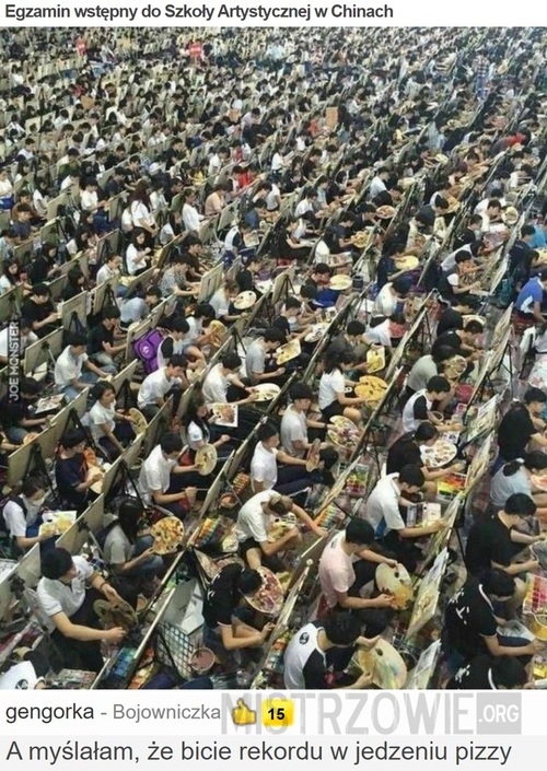 Egzamin wstępny do Szkoły Artystycznej w Chinach