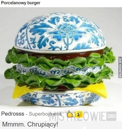 Porcelanowy burger