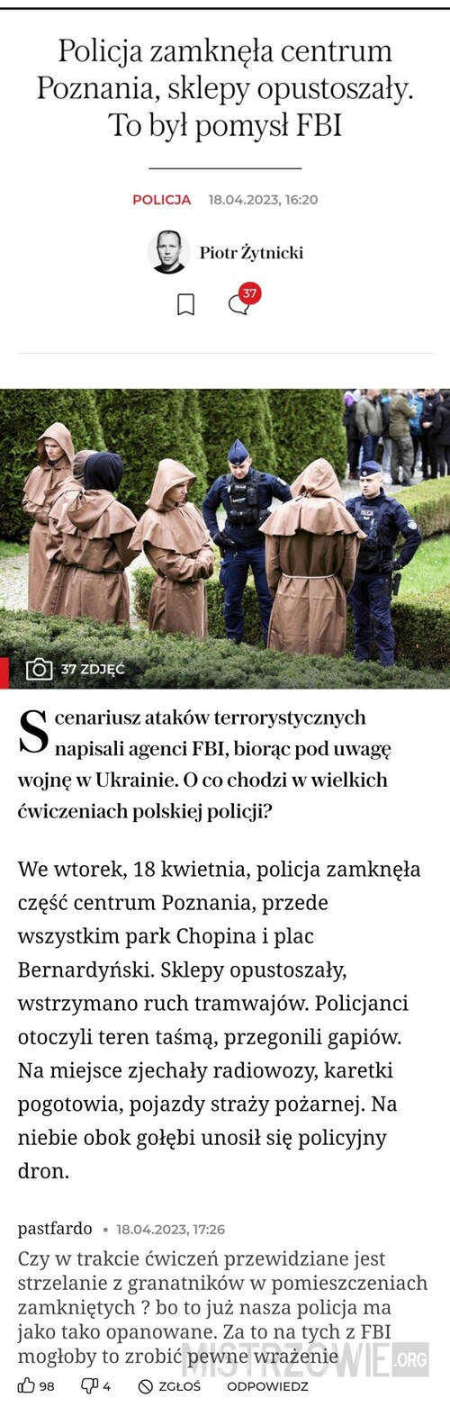Ćwiczenia polskiej policji